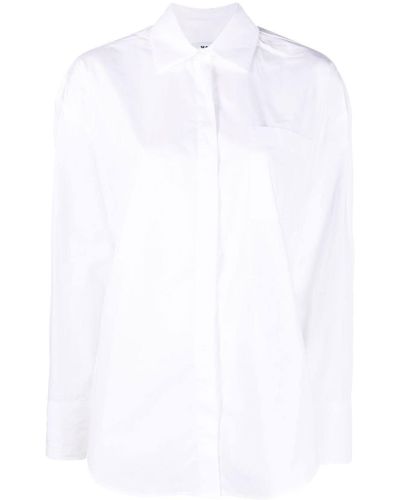 MSGM Camisa de vestir con bolsillo - Blanco