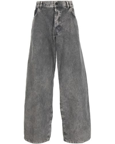 Haikure Corduroy Wide-leg Jeans - Grey