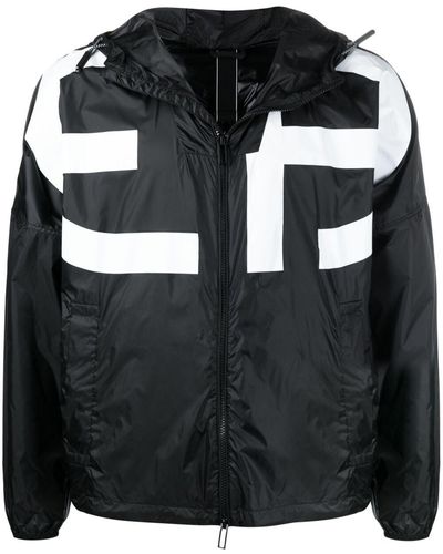 Emporio Armani ロゴ ライトジャケット - ブラック