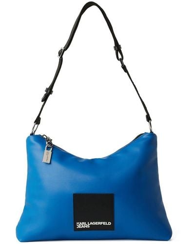 Karl Lagerfeld Logo-patch Shoulder Bag - Blue