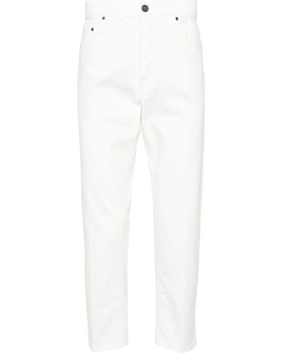Lardini Klassische Tapered-Jeans - Weiß