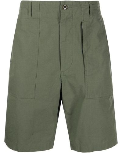 Engineered Garments Pantalones cortos rectos de talle alto - Verde