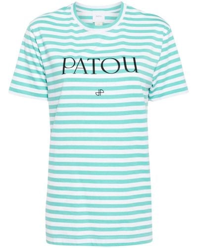 Patou ストライプ Tシャツ - ブルー