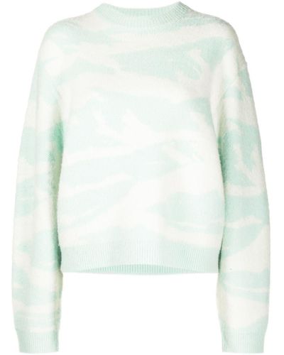 Aztech Mountain Abstract-pattern Print Sweater - Blue