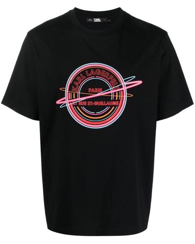 Karl Lagerfeld T-shirt con stampa Athleisure - Nero