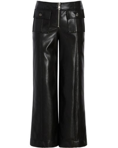 Cinq À Sept Azure Faux-leather Trousers - Black