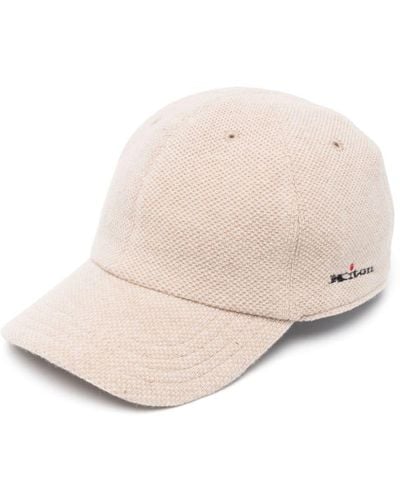 Kiton Logo-embroidered Cashmere Baseball Cap - Naturel