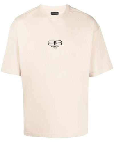Balenciaga Bb Paris Icon T-shirt - Natural