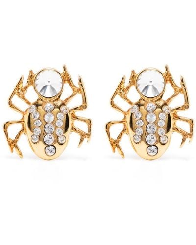 Alessandra Rich Spider-motif Earrings - Metallic