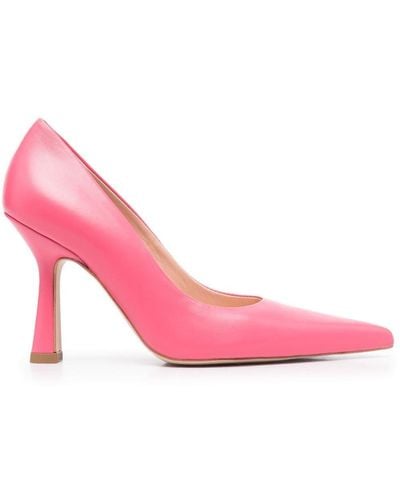 Liu Jo X Leonie Hanne Pointed Leather Court Shoes - Pink
