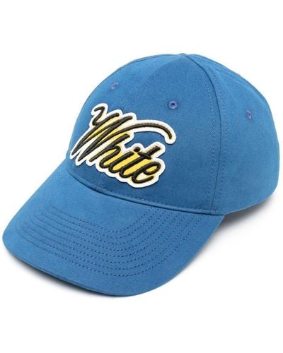 Off-White c/o Virgil Abloh Logo-embroidered Cotton Baseball Cap - Blue