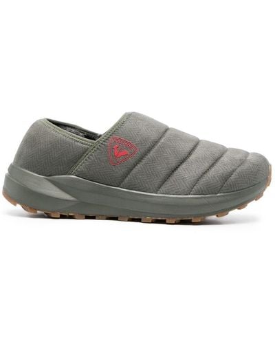Rossignol Chalet Acinus Leaf Quilted Slippers - Gray