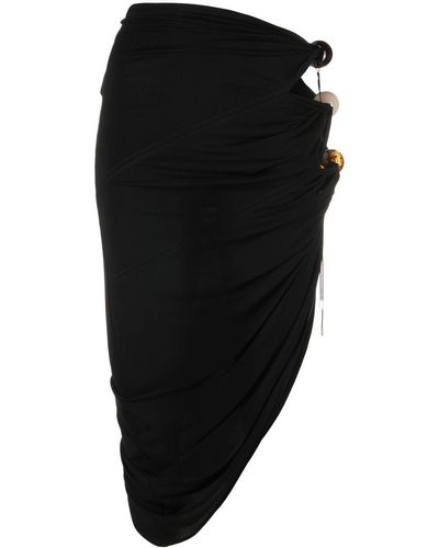 Jacquemus Perola Cut-out Midi Skirt - Black