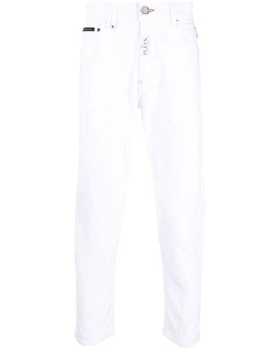Philipp Plein Straight-leg Mid-rise Jeans - White