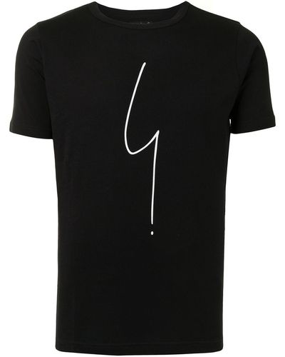 agnès b. Scribble-print Cotton T-shirt - Black