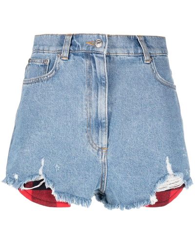 Moschino Jeans High Waist Shorts - Blauw