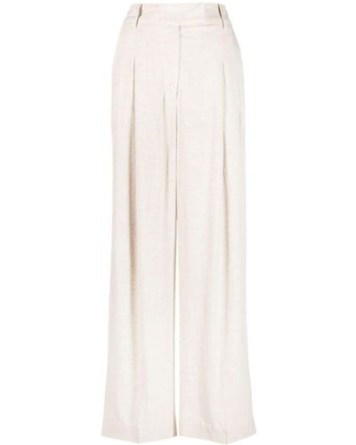 By Malene Birger High-waisted Palazzo Pants - White