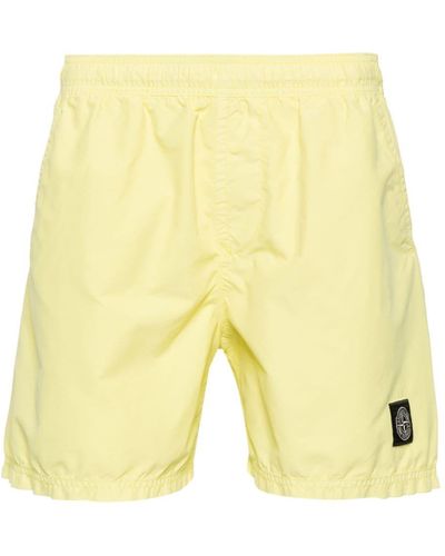 Stone Island Badeshorts mit Kompass-Patch - Gelb