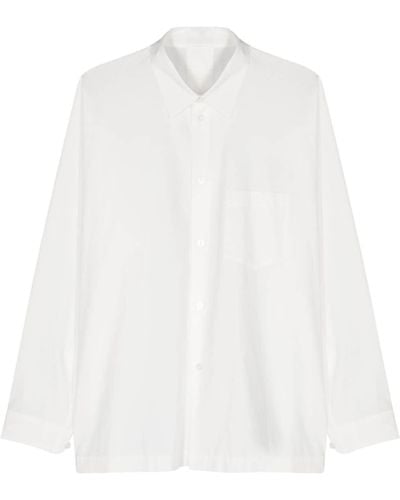 Homme Plissé Issey Miyake Streamline Hemd aus Baumwolle - Weiß