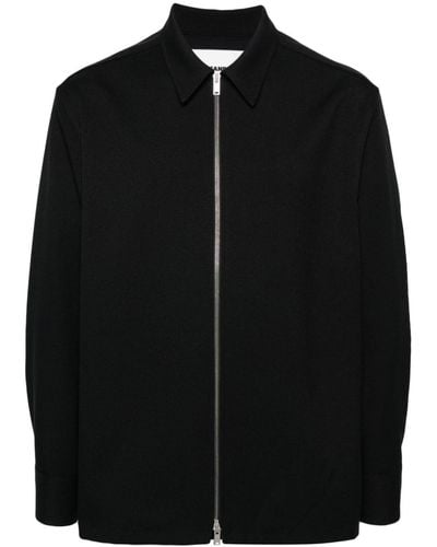 Jil Sander Zip-up Shirt Jacket - Black