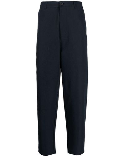 Armani Exchange Pantalon de costume à fines rayures - Bleu