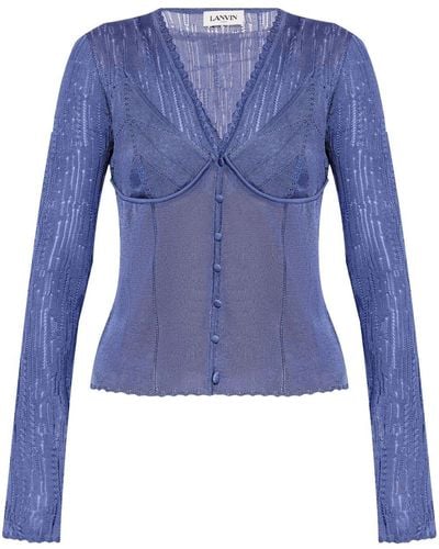 Lanvin Top in stile corsetto - Blu