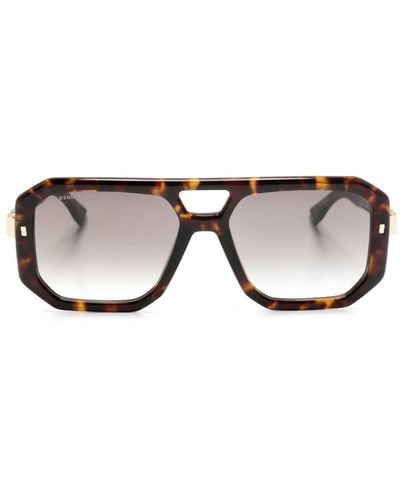DSquared² Tortoiseshell Square-frame Sunglasses - Brown
