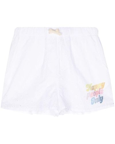 Joshua Sanders Graphic-print Lace Shorts - White