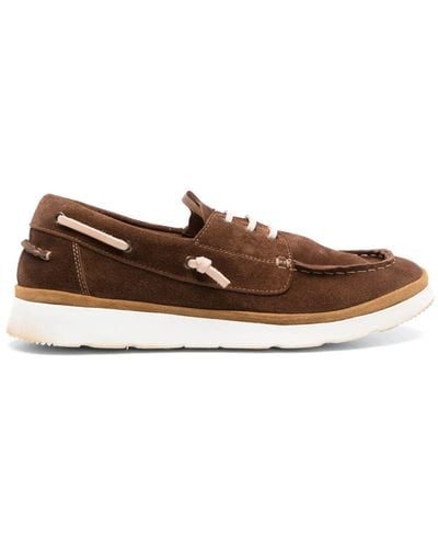 Moma Lace-up Boat Shoes - Brown