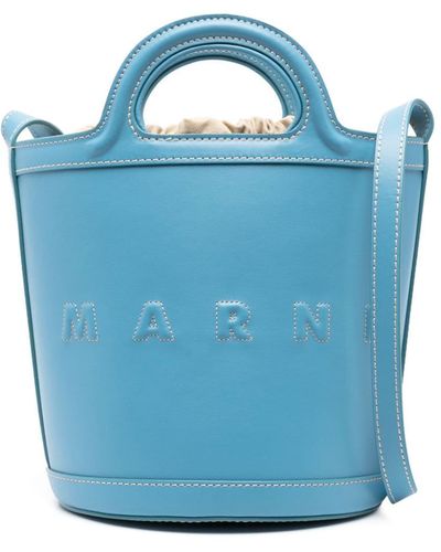 Marni Tropicalia Kleine Bucket-tas - Blauw