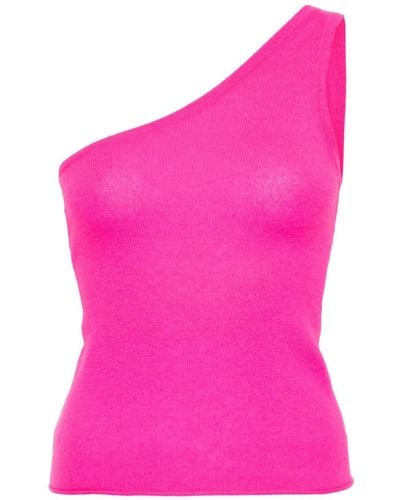 Crush Ginny One-Shoulder-Top - Pink