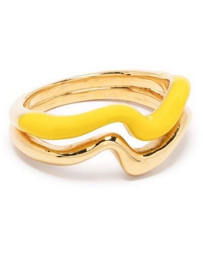 Missoma squiggle Double Ring - Yellow