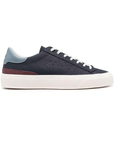 Date Low-top Lace-up Sneakers - Blue