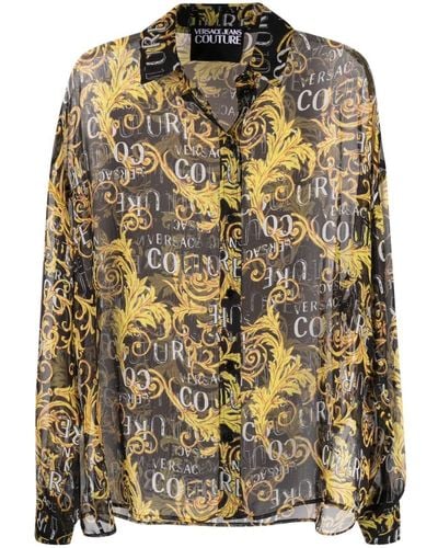 Versace Jeans Couture Camicia con stampa - Nero