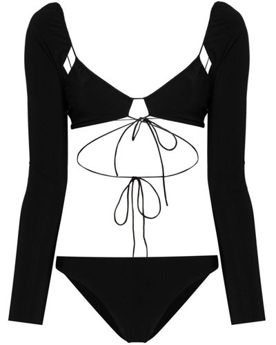 Amazuìn Sue Bikini Met Uitgesneden Details - Zwart