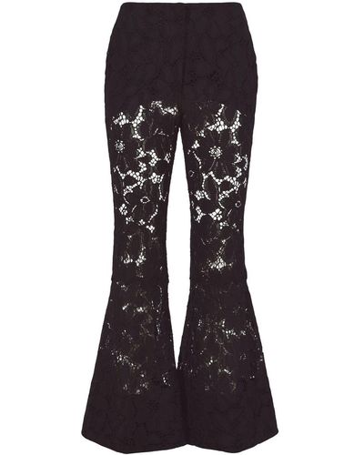 Proenza Schouler Lace Flared Pants - Black