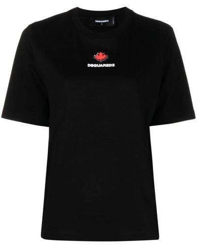 DSquared² T-shirt con stampa - Nero