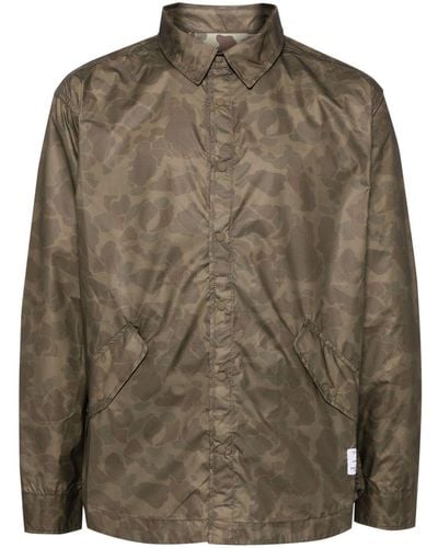 Alpha Industries Camouflage-print Ripstop Shirt Jacket - Brown