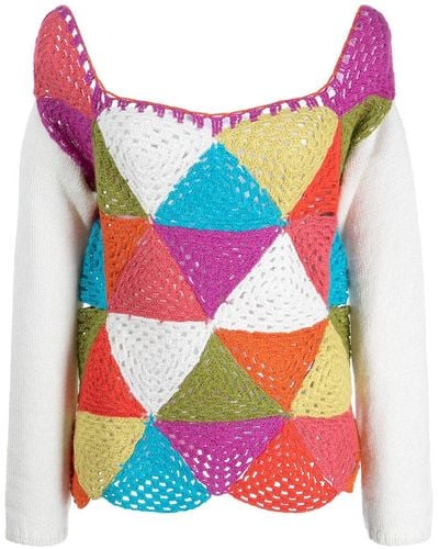 BATSHEVA Long Sleeve Knitted Top - Multicolour