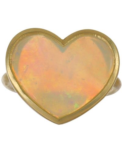 Irene Neuwirth 18kt yellow gold Love opal cocktail ring - Neutro