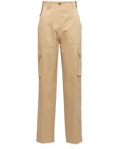 Miu Miu Multi-pocket Chino Trousers - Natural