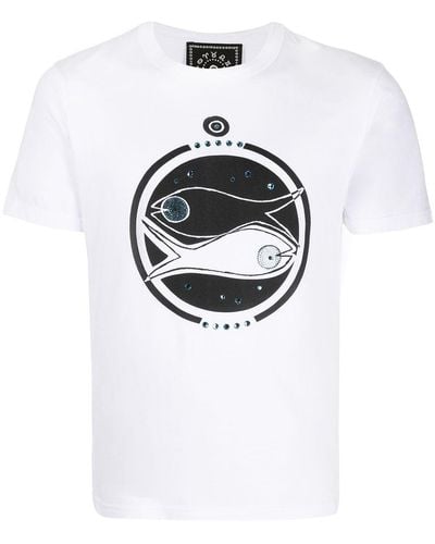 10 Corso Como Pisces Print T-shirt - White