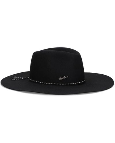 Borsalino Heath Alessandria Brushed Felt Hat - Black