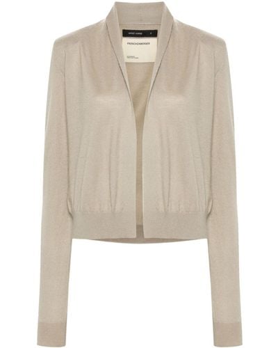 Frenckenberger Open-front cashmere cardigan - Natur