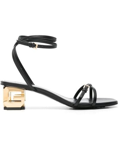 Givenchy G Cube Leather Sandals - Black