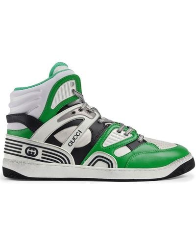 Gucci Basket High-top Sneakers - Groen