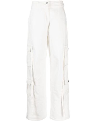 ANDREADAMO Wide-leg Cargo Trousers - White