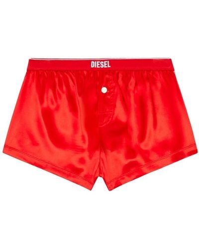 DIESEL Ufsp-lully Silk Shorts - Red