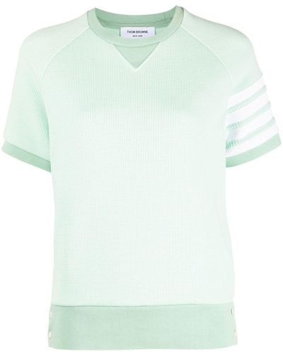 Thom Browne 4-bar Stripe T-shirt - Green