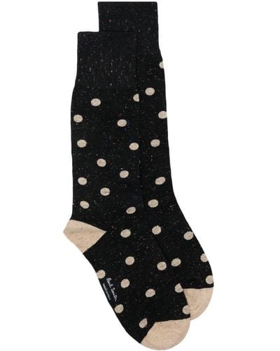 Paul Smith Polka Dot-intarsia Ankle Socks - Black